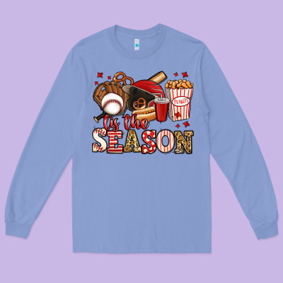 Tis The Season Baseball Long Sleeve Tee Designed By Jasminsmagicworld