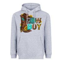 Heather Grey western cowboy Heavyweight Hoodie - NancyCooperArtShop