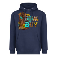 Navy western cowboy Heavyweight Hoodie - NancyCooperArtShop
