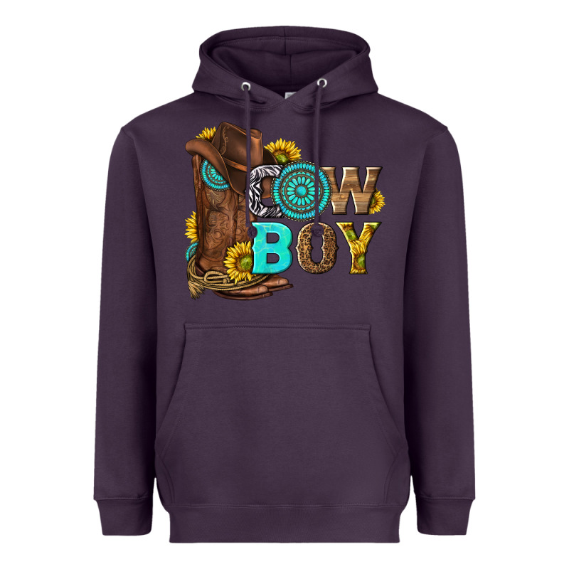Western Cowboy Heavyweight Hoodie by NancyCooperArtShop | Teevron