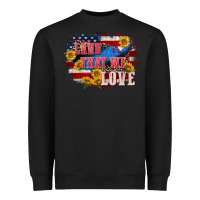 Black Land that we love 4th of july Heavyweight Sweatshirt - CowGirlArtShop
