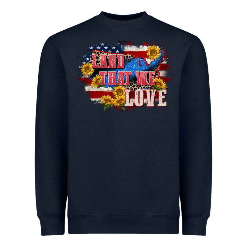 Land That We Love 4th Of July Heavyweight Sweatshirt by CowGirlArtShop | Teevron