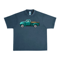 Midnight Navy western truck left side view Urban Heavy Tee - FaDigitalArtStudio
