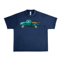 Navy western truck left side view Urban Heavy Tee - FaDigitalArtStudio