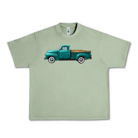 Oil Green western truck left side view Urban Heavy Tee - FaDigitalArtStudio