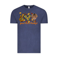 Vintage Denim Peace Love Thankful Vintage Tee - CowhideDigitalArt