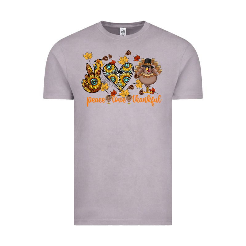 Peace Love Thankful Vintage Tee by CowhideDigitalArt | Teevron