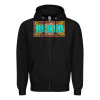 Black western rodeo sunflowers weapon  license plate template Zipper Hoodie - BarkalooDesign