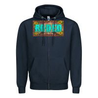 Navy western rodeo sunflowers weapon  license plate template Zipper Hoodie - BarkalooDesign