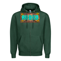 Sports Green western rodeo sunflowers weapon  license plate template Zipper Hoodie - BarkalooDesign