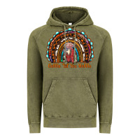 Vintage Olive gobble till you wobble thanksgiving rainbow Vintage Hoodie - RanaPortraitStore