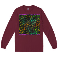 Burgundy halloween witch symbols seamless pattern Long Sleeve Tee - BundleAndBundleShop