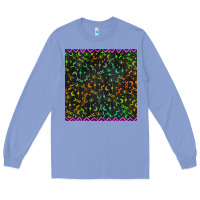 Colony Blue halloween witch symbols seamless pattern Long Sleeve Tee - BundleAndBundleShop