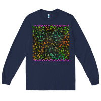 Navy halloween witch symbols seamless pattern Long Sleeve Tee - BundleAndBundleShop