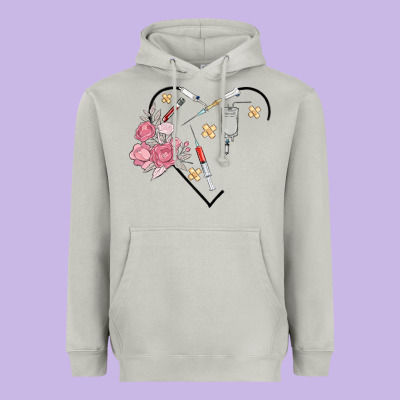 Phlebotomy Add Your Name Heavyweight Hoodie Designed By Maliassmallbusiness