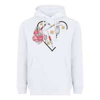 White phlebotomy add your name Heavyweight Hoodie - MaliasSmallBusiness