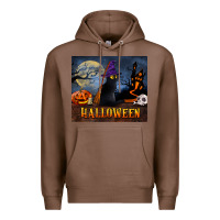 Chestnut Black Cat Halloween Premium Hoodie - LillyAllenDesigns
