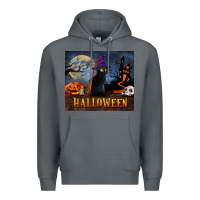Rock Black Cat Halloween Premium Hoodie - LillyAllenDesigns