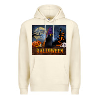 Sandshell Black Cat Halloween Premium Hoodie - LillyAllenDesigns