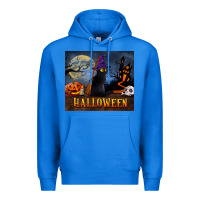 True Royal Black Cat Halloween Premium Hoodie - LillyAllenDesigns
