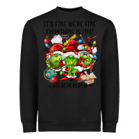 Black it's fine we're fine everythıng is fine! Heavyweight Sweatshirt - FaDigitalArtStudio