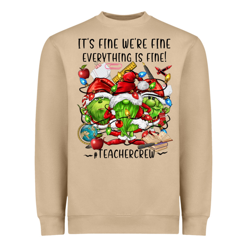 It's Fine We're Fine Everythıng Is Fine! Heavyweight Sweatshirt by FaDigitalArtStudio | Teevron