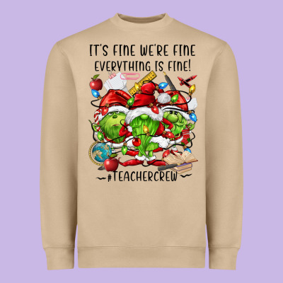 It's Fine We're Fine Everythıng Is Fine! Heavyweight Sweatshirt Designed By Fadigitalartstudio