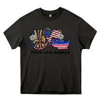 Asphalt peace love america Heavy Core Tee - SublimationCraftShop