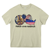 Mossy peace love america Heavy Core Tee - SublimationCraftShop