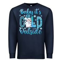 Navy baby its cold outside Premium Sweatshirt - NancyCooperArtShop