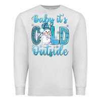 Oatmeal Heather baby its cold outside Premium Sweatshirt - NancyCooperArtShop