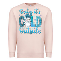 Pale Pink baby its cold outside Premium Sweatshirt - NancyCooperArtShop