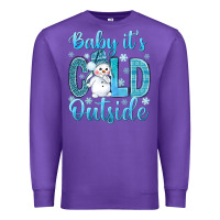 Purple baby its cold outside Premium Sweatshirt - NancyCooperArtShop