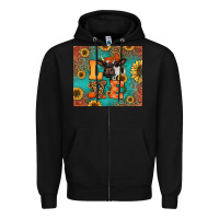 Black love autumn cow Zipper Hoodie - Jasminsmagicworld