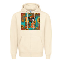 Sandshell love autumn cow Zipper Hoodie - Jasminsmagicworld