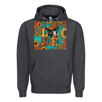 Smoke love autumn cow Zipper Hoodie - Jasminsmagicworld