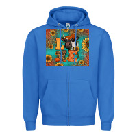 True Royal love autumn cow Zipper Hoodie - Jasminsmagicworld