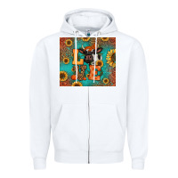 White love autumn cow Zipper Hoodie - Jasminsmagicworld