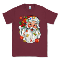 Burgundy santa with little christmas Classic Tee - AdoDesignShop