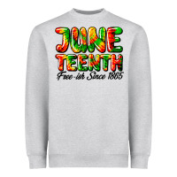 Heather Grey juneteenth free ish since 1865 Heavyweight Sweatshirt - HRA Design Shop
