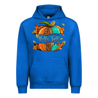 Cobalt pumpkin hello fall Urban Hoodie - NancyCooperArtShop