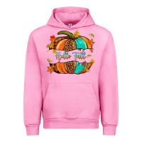 Fuchsia Pink pumpkin hello fall Urban Hoodie - NancyCooperArtShop