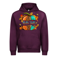 Mauve Wine pumpkin hello fall Urban Hoodie - NancyCooperArtShop