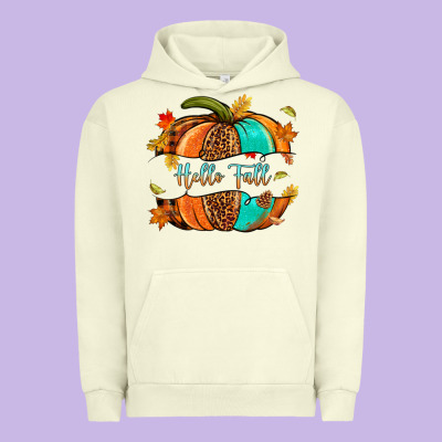 Pumpkin Hello Fall Urban Hoodie Designed By Nancycooperartshop