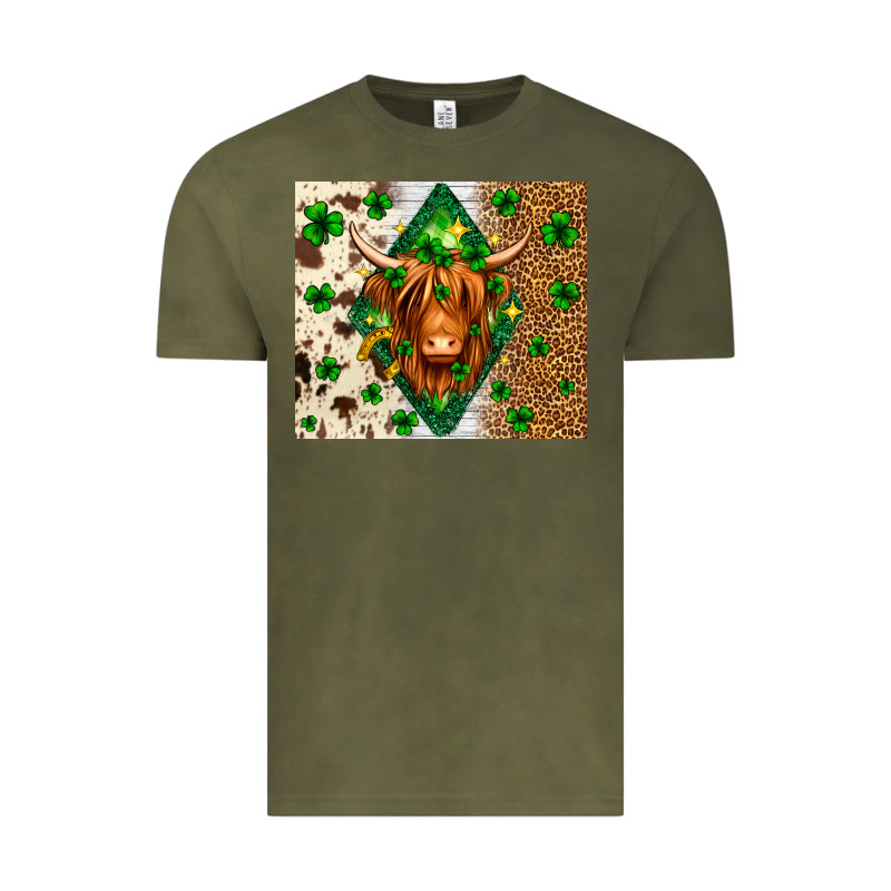 St. Patrick's Day Highland Cow Vintage Tee by Neo Western | Teevron