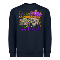 Navy king cake calories don't count skull Heavyweight Sweatshirt - FaDigitalArtStudio