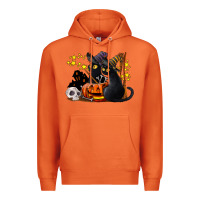 Carrot halloween black cats Premium Hoodie - LillyAllenDesigns