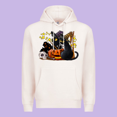 Halloween Black Cats Premium Hoodie Designed By Lillyallendesigns
