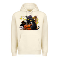Sandshell halloween black cats Premium Hoodie - LillyAllenDesigns