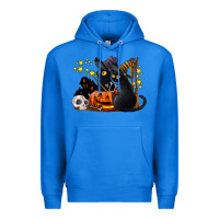 True Royal halloween black cats Premium Hoodie - LillyAllenDesigns